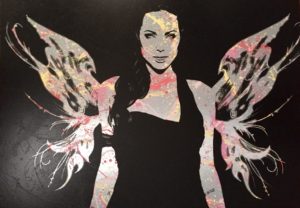 aluminium, Angel, Angelina Jolie, Wings, Flügel, Auftragskunst, neon, dots, spraypaint, Auftragsarbeit, kunst, costomize art, remittance art, Frankfurt, diana eger, künstler, aluminium, canvas, collage, wonderwoman, life, beautyful, whyndham grand hotel, whyndham Frankfurt, Romy Schneider, vogue, paris, London