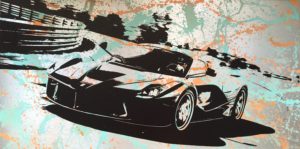 Auftragskunst, customized art, Ferrari, car, auto, 288 GTO, GTO, La Ferrari