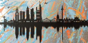 Frankfurt, diana eger, Kunst, skyline, Kunstkurs, malkurs, Skyline, frankfurtliebe