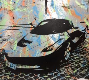 Auftragsarbeit, diana eger, auftragskunst, customized, art, individuelle geschenke, geschenke, gift, individuelle, frankfurt, remittance art, la Ferrari, Enzo, Ferrari