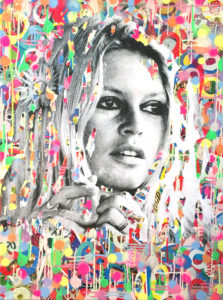 art, wood, diana Eger, Collage, diana eger, art, kunst, Frankfurt, Popart, Auftragskunst, Brigitte Bardot, customized art