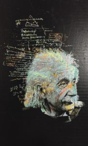 Auftragskunst, kunst, customize art, remittance art, Frankfurt, diana eger, künstler, albert einstein, Mathematiker, Physiker