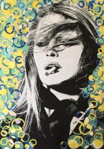 diana eger, art, kunst, Frankfurt, Popart, Auftragskunst, shop, customized art, Künstlerin, Brigitte Bardot, Collage, St. Tropez