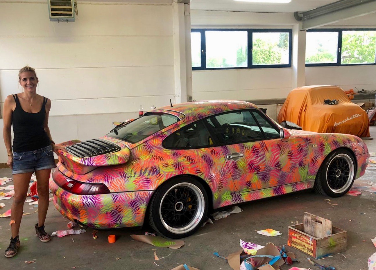 Steffen Retzlaff, Diana Eger, dianaeger, Artcar, art, Frankfurt, Porsche, 993, Popart, kunst, PorscheTurbo